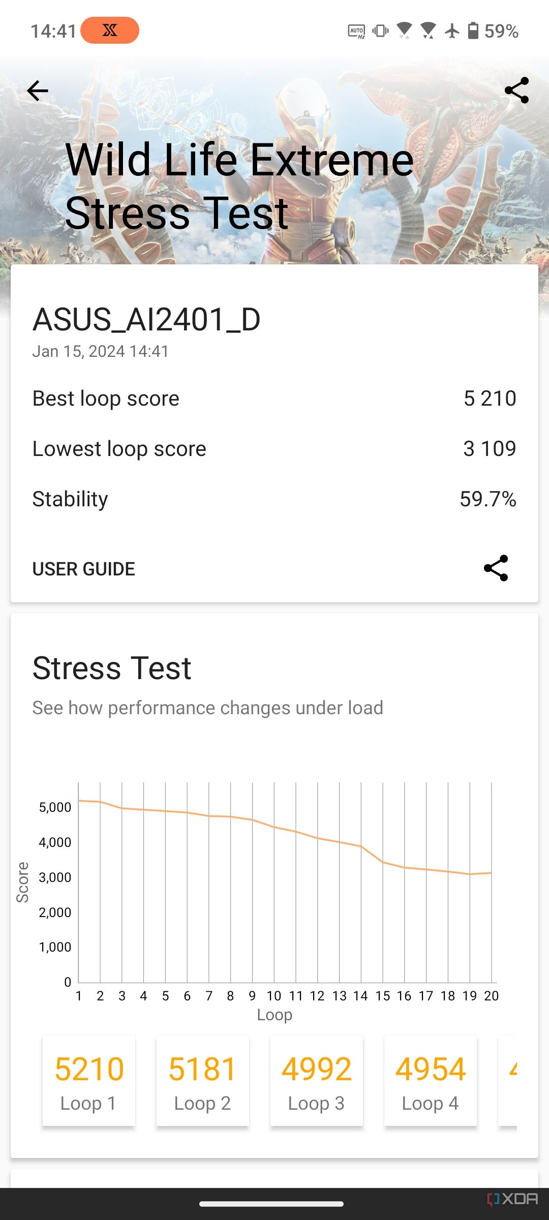 3DMark Snapdragon 8 Gen 3 на телефоне Asus ROG 8 Pro