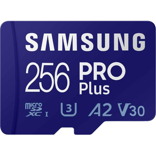 Карта памяти microSDXC Samsung PRO Plus емкостью 256 ГБ.