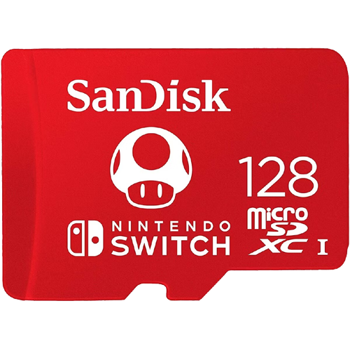 Карта SanDisk microSDXC емкостью 128 ГБ с лицензией для Nintendo Switch