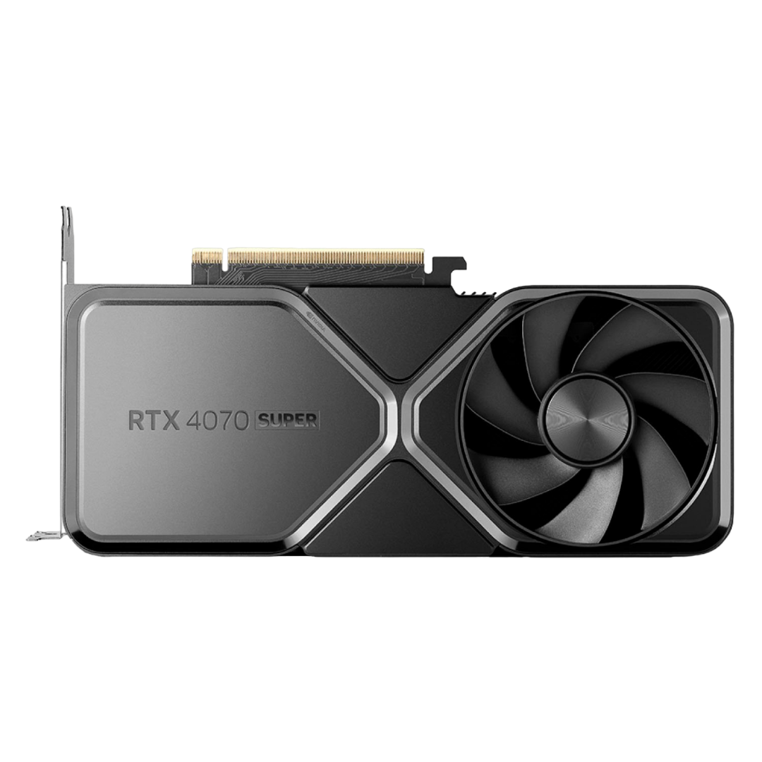 рендер Nvidia RTX 4070 SUPER FE, вид сзади