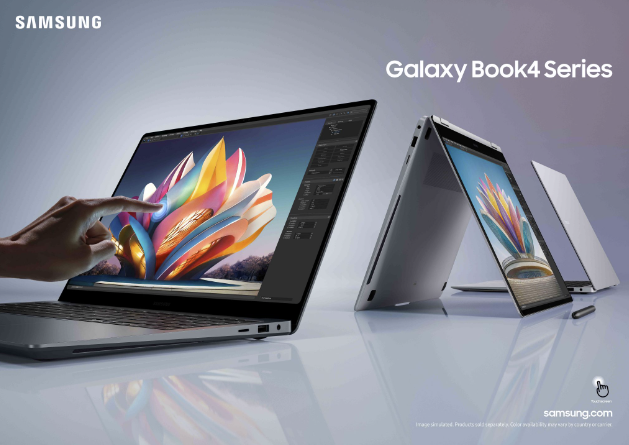 Рендеринг серии Samsung Galaxy Book 4