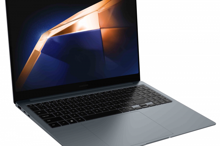 Вид на Samsung Galaxy Book 4 Pro 16 под углом