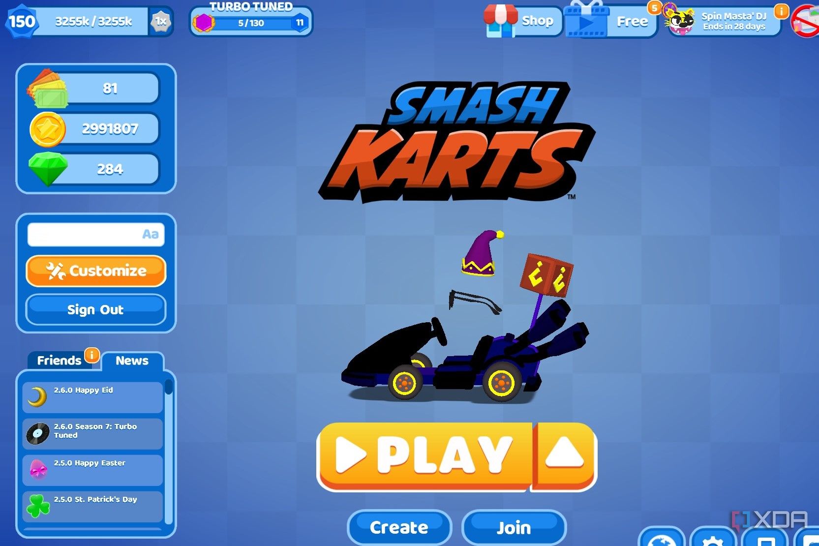 Скриншот браузерной игры Smash Karts