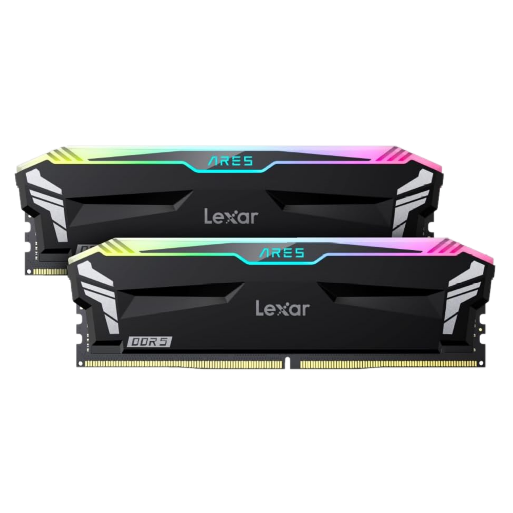 Белый рендер Lexar Ares, черная RGB RAM