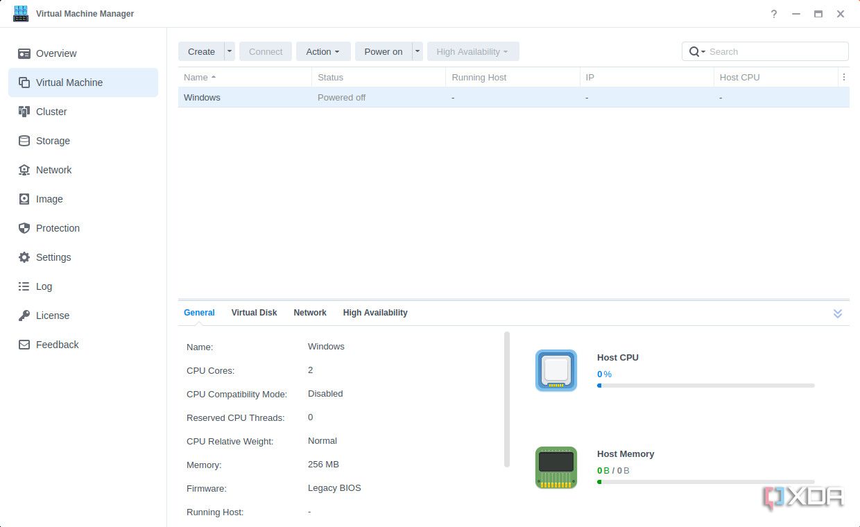 Windows 11 в Synology Virtual Machine Manager