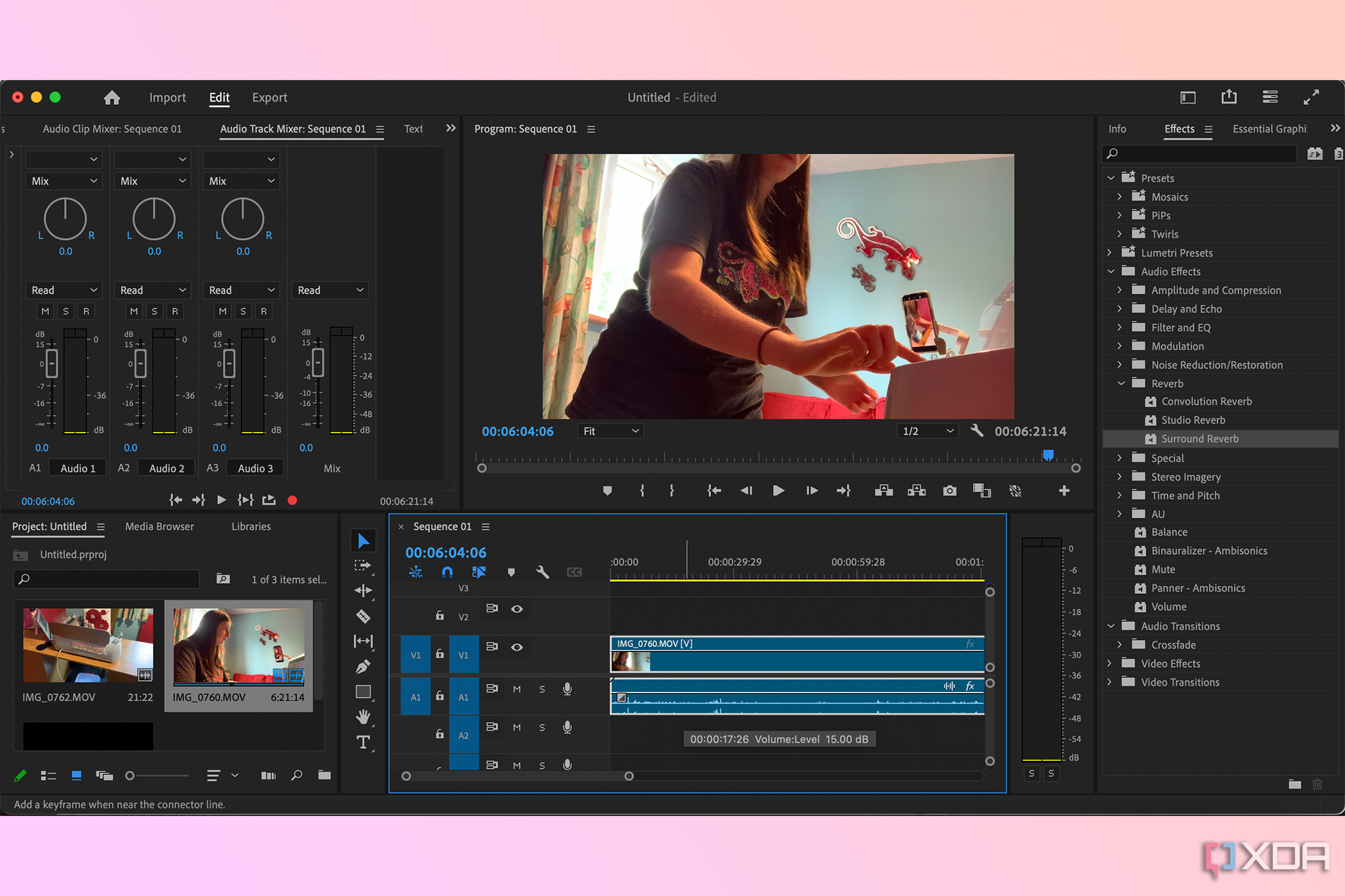 Аудиоинструменты Premiere Pro