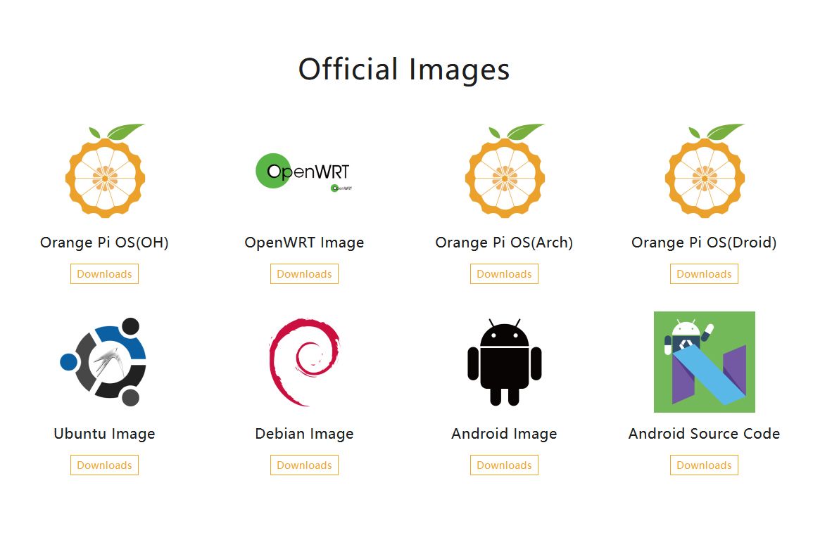 Страница загрузки ОС Orange Pi 5 Pro